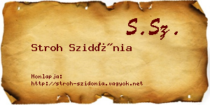Stroh Szidónia névjegykártya